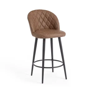 Nordic Modern Iron Frame High Backrest Counter Bar Stools Bulk Supply Commercial Bar Furniture for Hotel Matching