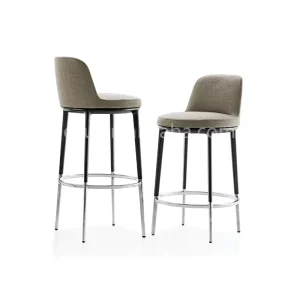 Nordic Modern Light Luxury Bar Stool Designer Style Personalized Metal High Stool Stylish Dining Bar Chair
