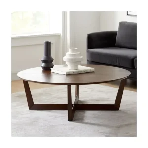 Nordic Modern Luxury Durable Oak Wooden Frame Walnut Console Center Wooden Top Coffee Table Living Room Furniture
