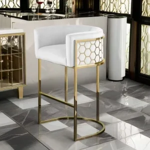 Nordic Modern Minimalist Upholstered Adjustable Height Island Dining and Bar Counter for Clubs and Lounges Bar Stools