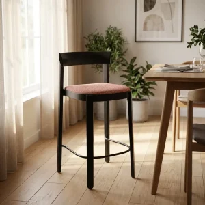Nordic Modern Restaurant Design Counter Bar Stool Chairs Solid Wood Kitchen Island Stool for Hotel and Living Room