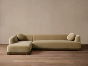 Nordic Modern Sectional Velvet Sofa Set for Apartment Living Room with Reclining Features