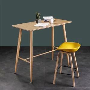 Nordic Modern Sintered Stone Eco Friendly Table Solid Wood Top Rectangular Contemporary Design for Restaurant Cafe Bar Hotel Use
