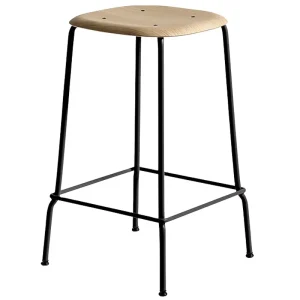 Nordic Modern Wood Seat Bar Stool Chairs Custom High Quality Metal Leg Restaurant Bar Stools
