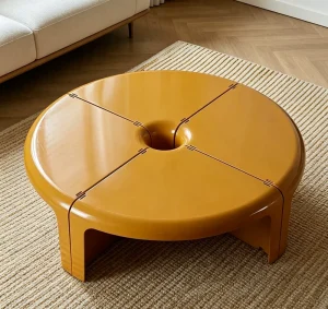 Nordic Multi color Round Splicing Coffee Table Creative Designer Plastic Tea Table for Living Room Small Apartment