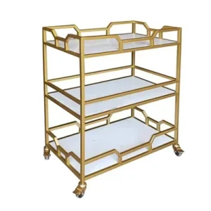 Nordic Multifunctional Mobile Kitchen Dining Trolley with Multi Storey Rack for Home and Hotel Serving Cart