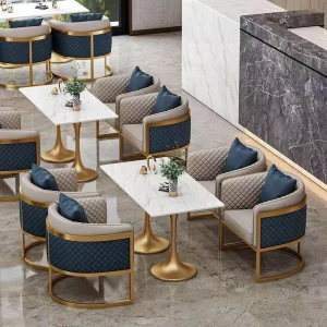Nordic Net Red Milk Tea Shop Coffee Shop Dining Table and Chair Set Small square Table Casual Restaurant to Negotiate Sofa Booth