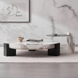Nordic Round Marble Luxury Tea Modern Center Living Room Table Basse Set Mesas De Centro Coffee Tables for the Living Room Home