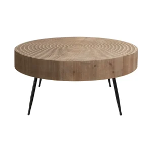 Nordic Shaped Contemporary Modern Style Metal Side Table Wood and Iron Detachable Coffee Table