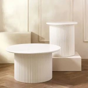 Nordic Simple Coffee Table MDF Solid Paint Finish for Home Living Room Office Indoor Use