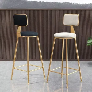 Nordic Simple Iron Bar Chair Dessert Shop Coffee Bar Restaurant Stool
