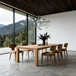 Nordic Simple Solid Wood Multifunctional Home Living Room Desk Modern Restaurant Table Villa Dining Furniture Set
