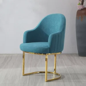 Nordic Single Sofa Chair & Table Light Luxury Lounge Minimalist Modern Fabric Reception Meeting Combination DC90