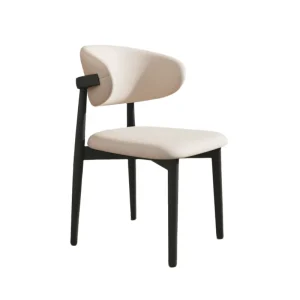 Nordic Solid Wood Eco Friendly Dining Chair Mid century Style Home Furniture Minimalist Light Luxury Armless