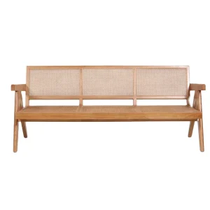Nordic Solid Wood Hotel Style Three-Person Wicker Chairs Corner Sofa for Weddings Simple Design