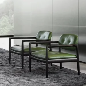 Nordic Solid Wooden Single Lounge Sofa Chair Armchair Fiber Living Room Accent Chairs for Home Hotel Villa