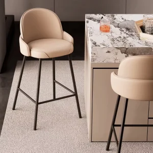 Nordic Style Attractive Design Comfortable Cushion Modern Bar Stool Bar Chairs For Kitchen