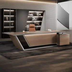 Nordic Style Boss Desk Modern Luxury Executive Office Desk L Shape CEO Table Office Furniture Workspace Solutions