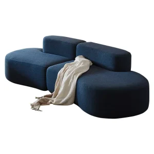 Nordic Style Curved Modular Sofa for Living Rooms Homes and Guesthouses Minimalist Unique Curved Sofa