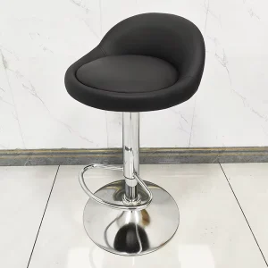 Nordic Style Farmhouse Rotatable Lifting Bar Stool Metal Frame Modern Design Commercial Use Bar Furniture Metal Pedestal Base