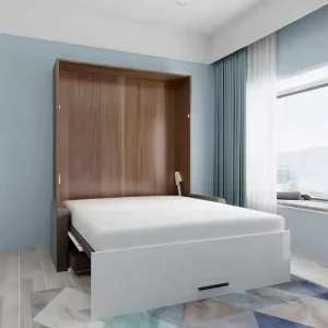 Nordic-Style Full Queen Size Vertical Folding Murphy Bed Sofa for Hotels
