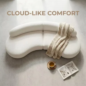 Nordic Style Memory Foam Cloud Couches Living Room Furniture Teddy Soft Boneless Couch Bubble Sofa Compressed in Box