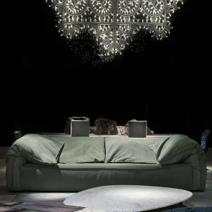 Nordic Style Real Leather Comfort Experience Elephant Ear Design Sofa Direct Sales Hotel Foshan Factory Supply