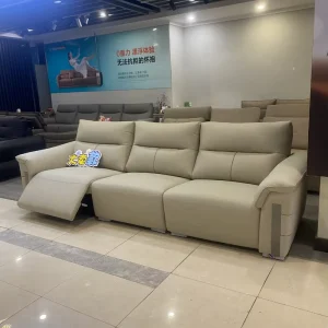 Nordic Style Reclining Upholstered Leather Power Reclining Sofa for Living Room Office Hotel Modern Furniture