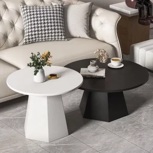 Nordic Style Tea Table Panel Top Modern Design for Small Apartment Living Room Iron Frame Luxury Homestay Furniture
