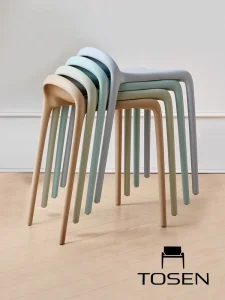 Nordic Thickened Plastic Adult High Stool Household Dining Chair Commercial Bar Restaurant Waiting Stool