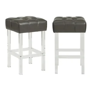 Nordic Vintage Bar Stool Transparent Acrylic Designer Stool Modern Style for Dining and Outdoor Use