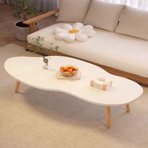 Nordic Wooden Coffee Table Classic Modern Design Small Sized Living Room Sofa Tea Table Side Table for Rental House Bedroom