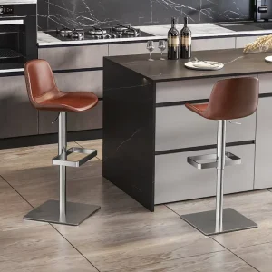 Nordic style Light Luxury Stainless Steel Adjustable Rotatable High Bar Stool for Home & Bar Use HD 7127