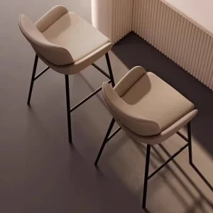 Nordic style Metal Bar Stool Backrest High Elastic Foam Sponge Modern Minimalist Design Home Commercial Use Cafs Dining