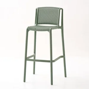 Nordic style Minimalist Modern Commercial Light luxury Plastic Stackable bar Stool with Trendy Pub Bench Outdoor Backrest