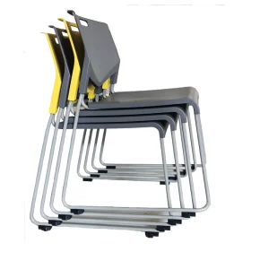 Nuogo GS 2402 B Modern Steel Base Plastic Conference Public Chair Stackable Connectable Easy Cleaning