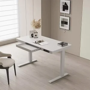 OEM 1400*600mm Electric Height Adjustable Desk Compact Height Adjustable Desk with Drawer Computer Desk