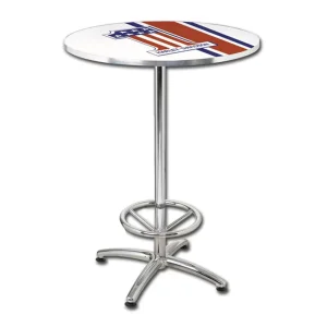 OEM Beer Promotional Night Club Pub Bar Top Table Custom Round Metal High Bar Table With Base