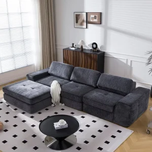 OEM Custom Compressed Sofa in a Box Modern Modular Cloud Couch Manufacturer ODM Luxury L Shaped Sectional Sofa Bed