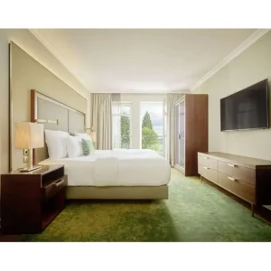 OEM Custom Luxury Solid Oak Wood Hotel Bedroom Sets Modern Contemporary Eco Friendly Durable Furniture 5 Star Hotels Apartments