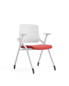 OEM Custom Modern Ergonomic Folding Stackable Hotel Conference Chair Iron Frame Molded Foam Seat Backrest Multi function