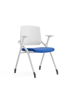 OEM Custom Modern Ergonomic Folding Stackable Office Chair with Iron Frame and Molded Foam Seat