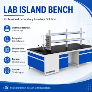 OEM Custom Size HPL Compact Laminate Lab Workbench High Temp & Stain Resistant Physicochemical Lab Counter Top