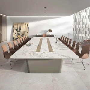 OEM Custom Sleek Modern Meeting Conference Table for Office Hotel School with Wood and MDF MFC Materials