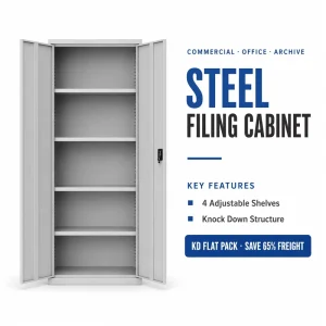OEM Factory Direct Archive Storage Cabinet Lockable Three point Locking System Office Storage Cabinet Metal Document Cabinet