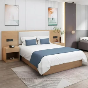OEM Hotel Bedroom Furniture Sets Solid Wood Customizable Modern Design 3D Service Hotel Apartment Projects