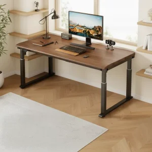 OEM Multiple Sizes Wood Electric Adjustable Lifting Desk Home Study Workbench Office Computer E sports Table