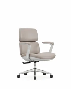 OEM ODM Custom High End Leather Executive Office Chair 3 Gas Lift Ergonomic 360 Swivel Casters Modern Home Office Chair