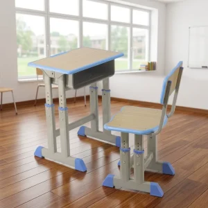 OEM ODM Metal Middle High Secondary School Furniture Classroom Tables and Chairs Set with Storage Drawer