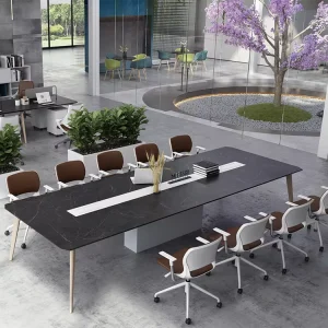 OEM ODM Modern Design Commercial Office Furniture Wood Panel Conference Meeting Table for Workshops